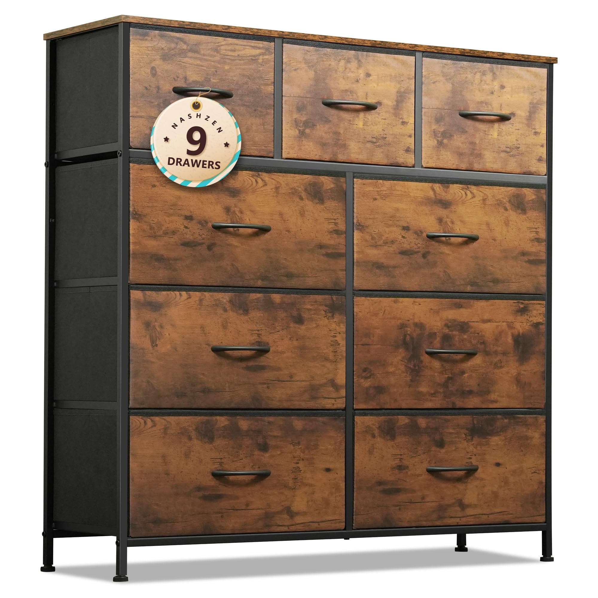 WhizMax Modern 12 Drawer Dresser Chest, Large Fabric Storage for