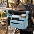 thumbnail image 3 of Aaihamo Universal Stroller Organizer, Hanging Portable Storage Bag with 2 Cup Holders Detachable Wrist Shoulder Strap, Durable Stroller Pouch for Umbrella Pet Stroller, 3 of 7