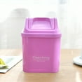 thumbnail image 6 of Small Trash Can with Lid, Mini Trash Can for Bathroom, Office and Bedroom, Small Bathroom Garbage Can with Swing Top, Compact Waste Basket for Desk, Dorm & Home, Purple - Xuniizn, 6 of 7