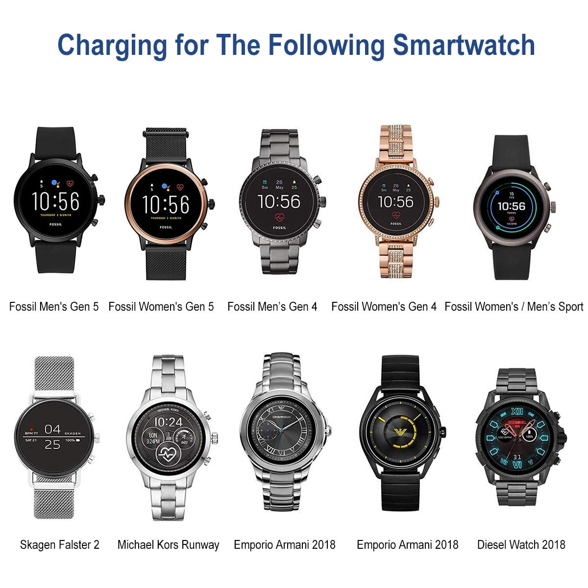 Charging Cable for Fossil Gen 5 Carlyle 