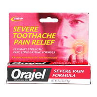 Orajel Formule sévère Toothache Soulagement de la douleur Remède - 0.33 Oz, 3 Pack