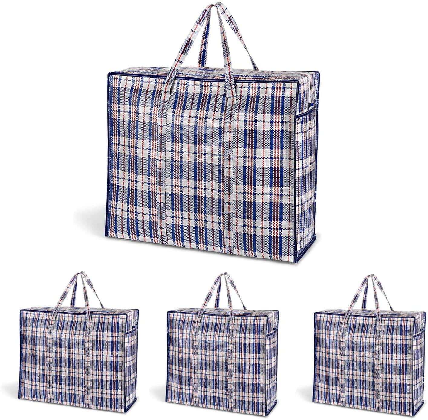 75L Extra Large Storage Bag Set Of 4 With Durable Zipper Moving Bag 
