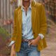 thumbnail image 1 of AUNVITO Women's Solid Velvet Blazer Notch Lapel Long Sleeve with Faux Pockets Elegant and Chic Style, 1 of 9