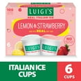 thumbnail image 4 of Luigi's Lemon & Strawberry Real Italian Ice, 6 fl oz, 6 Count, (Frozen), 4 of 8