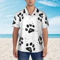 thumbnail image 4 of Dog Paws Hawaiian Shirts For Men, Summer Short-Sleeve Relaxed-Fit Button-Down Shirts 3x-Large, 4 of 9