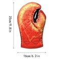 thumbnail image 3 of Oleegame 1 Pce Paire de Gants Pur Coton Gants de Four Micro-Ondes Anti-Brûlure Isolation Cuisson Gants Rouges, 3 of 9