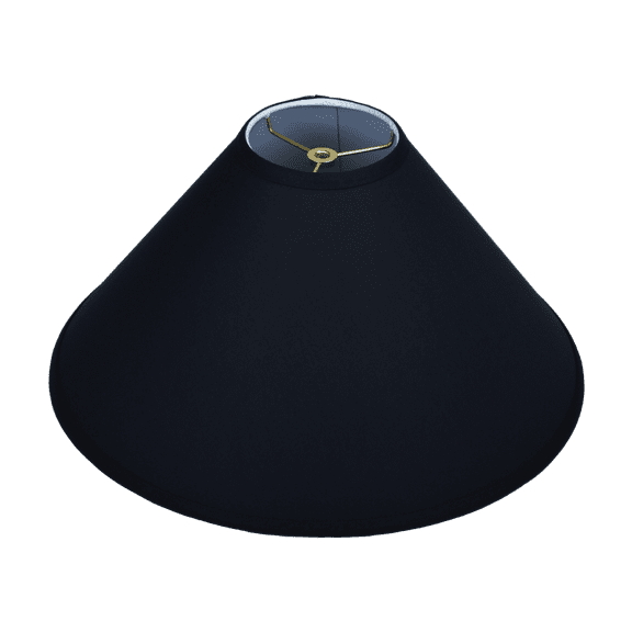 Fenchel Shades | 5" Top Diameter x 18" Bottom Diameter x 11 Slant, (Washer/Spider Attachment) Empire Lamp Shade - (Linen Black)