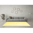 thumbnail image 3 of Ahgly Company Indoor Round Solid Yellow Modern Area Rugs, 4' Round, 3 of 4