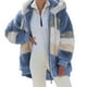 thumbnail image 1 of Abrigo de felpa suelto, chaqueta con capucha informal de moda, suave y cálido otoño invierno para mujer, 1 of 5