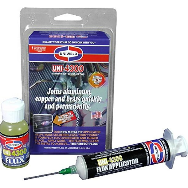Uniweld P4KD9S Aluminum Soft Solder Kit with Metal Tip Flux Applicator