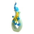 thumbnail image 2 of deevoka Peacock Resin Dry Flower Vase, Peacock Shape Flower Vase, Creative Modern Flower Green, 2 of 9