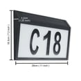thumbnail image 2 of Números de casa LeiDrail, señal de dirección con energía Solar, placa de Metal iluminada LED para exteriores iluminada para la calle del patio del hogar Zhivalor HMJM467-4, 2 of 3