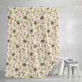 thumbnail image 3 of Coastal Christmas Shower Curtains for Bathroom, Cream Beach Xmas Snowman Palm Waterproof Fabric Shower Curtain, Decorative Bathroom Curtain for Bathtub, 36"x72", No Hooks Included, 3 of 9