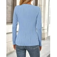 thumbnail image 3 of PRETTYGARDEN Long Sleeve Tops for Women Spring Fall Trendy Business Dressy Casual Shirts Crewneck Textured Blouse, 3 of 7