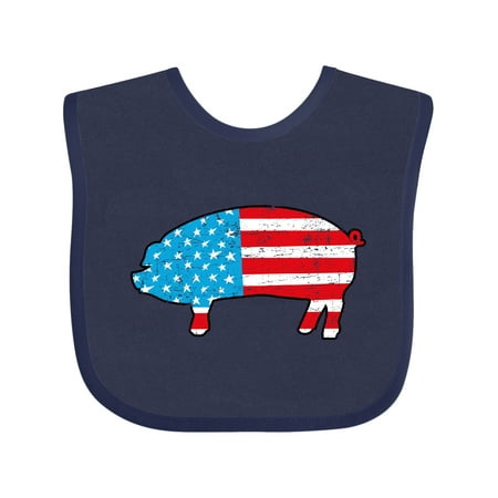 

Inktastic Patriotic Pig Gift Baby Boy or Baby Girl Bib