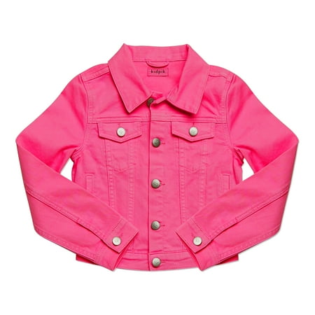 

KIDPIK Girls Long Sleeve Colored Denim Jean Jacket Size: 12 Months - XXL (16)