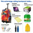 thumbnail image 2 of J World Unisex Sundance 20" Rolling Backpack with Laptop Sleeve for School and Travel, Heat, 2 of 4