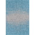 thumbnail image 1 of Unique Loom Outdoor Modern Gradient Area Rug 6' x 9' Rectangle Aqua Blue/Beige, 1 of 2