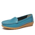 thumbnail image 7 of Gpaecead Women's Flat Loafers Faux Leather Soft Cushioned Slip On Breathable Comfort Shoes For Work And Daily Walking Light Blue, 7 of 7