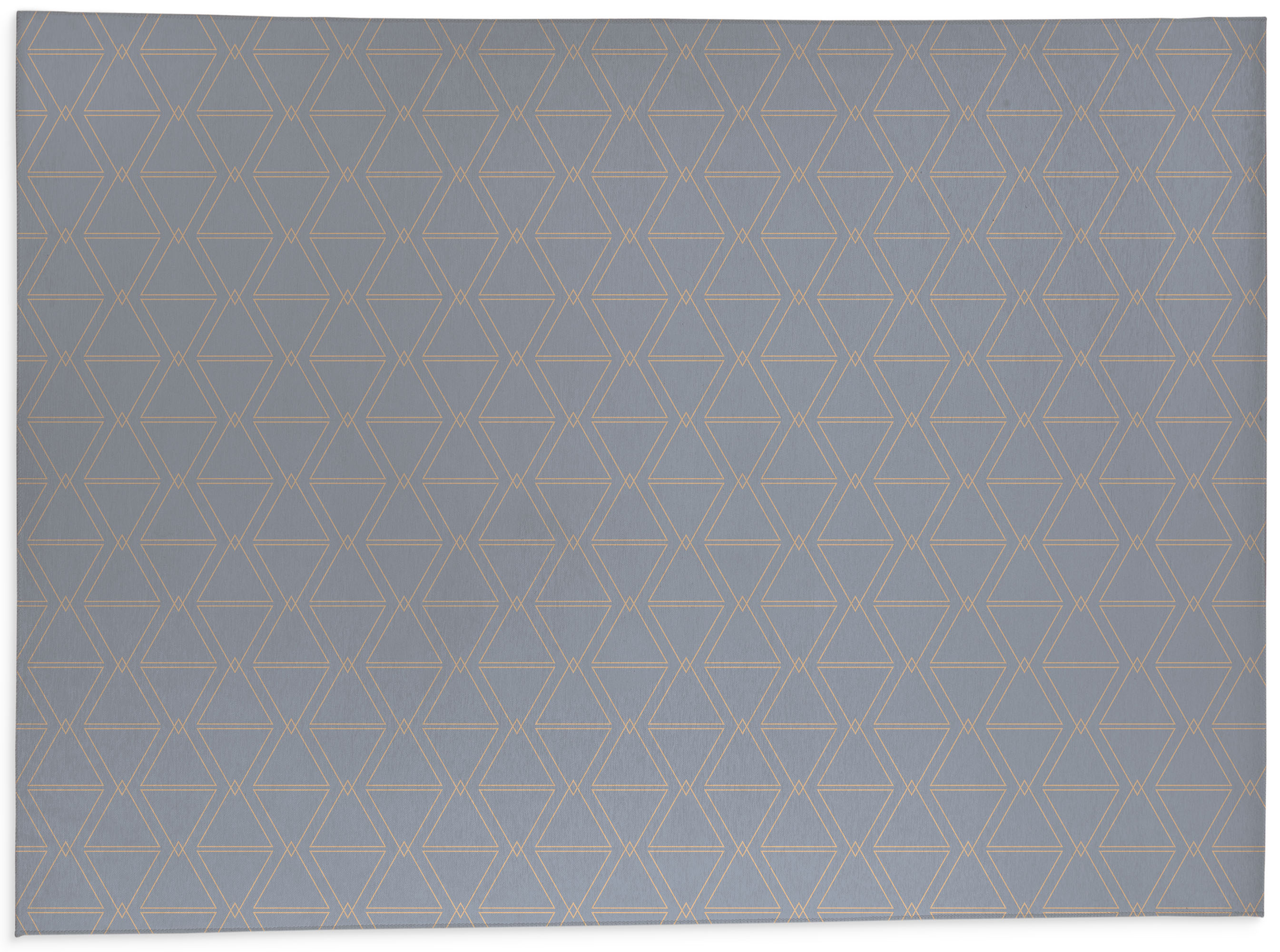 Isosceles Blue and Gold Kitchen Mat by Kavka Designs