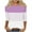 Pink, variant on VERUGU Shirts for Women 3/4 Sleeve Crew Neck Tops Summer Trendy Stripe Patchwork Color T Shirts Loose Casual Comfy Tunic Blouses with Leggings Black S