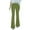 B-Olive Green, variant on Women's Flare Bell Bottom Jeans Spring Summer Solid Color Mid Waist Denim Pants Stretchy Wide Leg Bootcut Jeans With Pockets C-Red