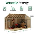 thumbnail image 5 of Little Cottage Co. 8x16 Colonial Williamsburg Shed with Operable Windows, Outdoor Wood Storage Do-It-Yourself Precut Kit, 5 of 13