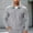 Gray, variant on Men's Waffle Knit Zip‑Up Jacket Lapel Collar Casual Coat with Gold‑Tone Button Chest Pockets Beige
