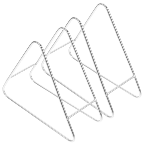 MLINS 2 Pcs Triangle Plate Holders Organizer Upright Cabinet Dish Drying Racks Metal Coaster Holder Dish Racks Stand For Countertop And Cupboards