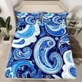 thumbnail image 2 of Homewish Bohemian Paisley Twin Sheet Sets 3pcs for Female Men Women,Boho Hippie Damask Twin Fitted Sheet Microfiber,Exotic Style Breathable Flat Sheet,Lightweight Room Decor, 2 of 7