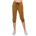 thumbnail image 2 of ALWAYS Cargo Capri Joggers for Women - Super Soft Casual Lounge Yoga Pants Gold Mustard 2XL, 2 of 6
