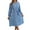 Light Blue, variant on abtuhar Womens Summer Dresses,Women's Fall New Casual Long Sleeve Floral Hem Pleated Skirt Plus Size Dresses,Dark Blue