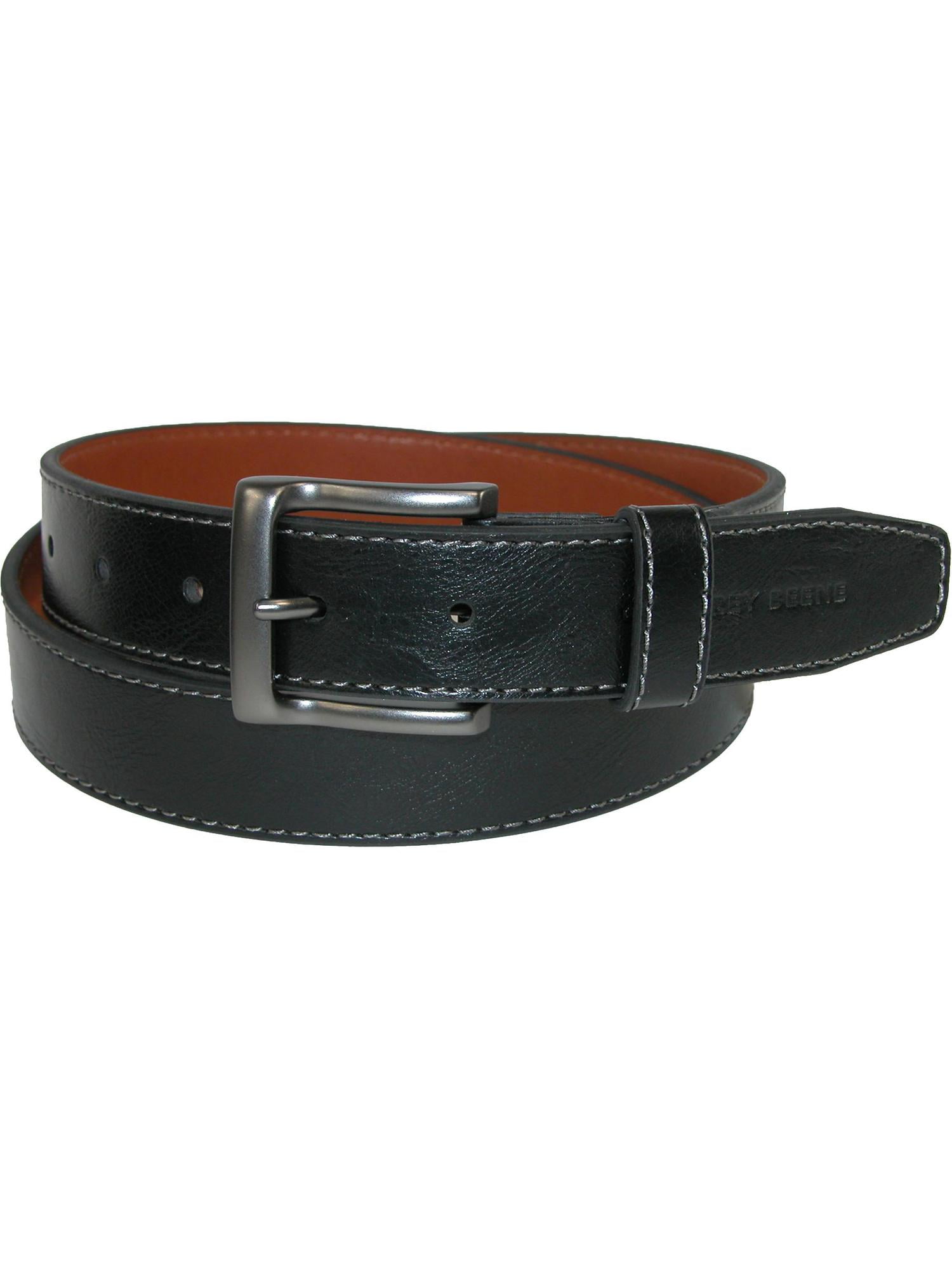 40 Brown//Brown Geoffrey Beene Mens Contrast Stitch Reversible Belt