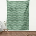 thumbnail image 3 of Ambesonne Abstract Fabric by the Yard Upholstery, Curly Drops Natural Tones, 3 Yards, Pale Green Jade Green, 3 of 4