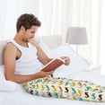 thumbnail image 6 of JUNZAN Men's Pajama Pants Colorful Mustache Sleepwear Pants PJ Bottoms Drawstring and Pockets, 6 of 6