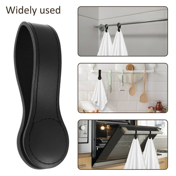 NUAHRHY 2pcs Bath Towel Clip Leather Towel Rack Easy Access Bath Blanket Clip Space Saving Cloth Hanger Stable Fixing for Bathroom