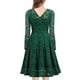 thumbnail image 4 of Vestido de Fiesta Vintage de Manga Larga Con Empalme de Encaje de Calavera de Patchwork Para Mujer Odeerbi  ODB115022, 4 of 5