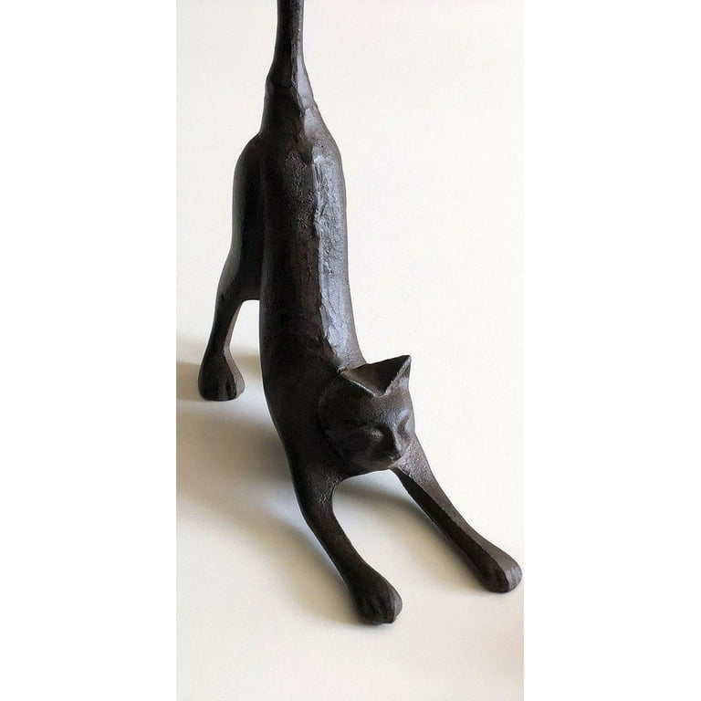 Stretching Cat Animal Statue Small Bronze Ornament Bronze 