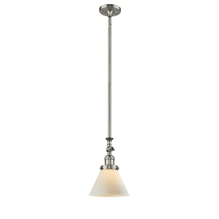 

Innovations Lighting 206 Large Cone Large Cone 8 Wide Adjustable Mini Pendant - White