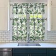 thumbnail image 3 of Hawaiian Island Flowers Kitchen Curtains Set 27.5x36in Polyester Valance and Tier Set, Tropical Botanical Window Curtains for Summer Beach House or Vacation Home, 3 of 6