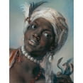 thumbnail image 2 of Rosalba Carriera 12x14 Black Ornate Wood Framed Double Matted Museum Art Print Titled: Africa, 2 of 5