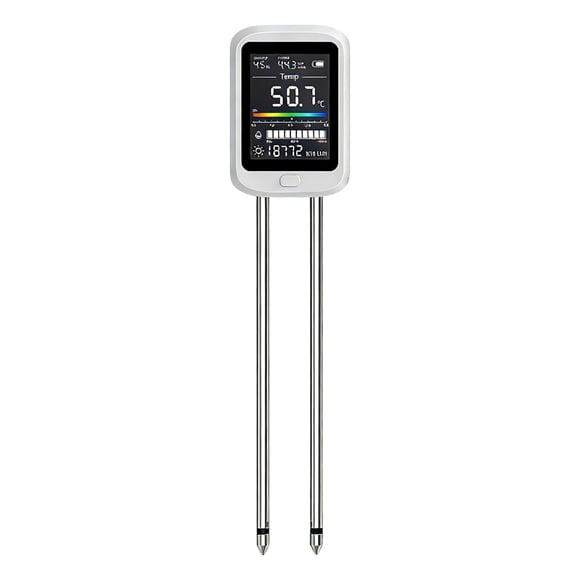 Soil Meter Rechargeable Garden Soil Sunlight/pH/Temperature/Humidity/Fertility Test for Garden Farm & Greenhouse Care