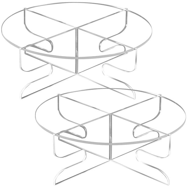 Soporte de acrílico para cupcakes (2 unidades), soporte redondo para tartas de 1 nivel, soporte para tartas reutilizable, para fiestas, bandeja de servir de plástico, torre de postre para bodas