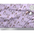 thumbnail image 2 of Soimoi Purple Heavy Canvas Fabric Floral Love Text Print Fabric by Yard 58 Inch Wide, 2 of 3