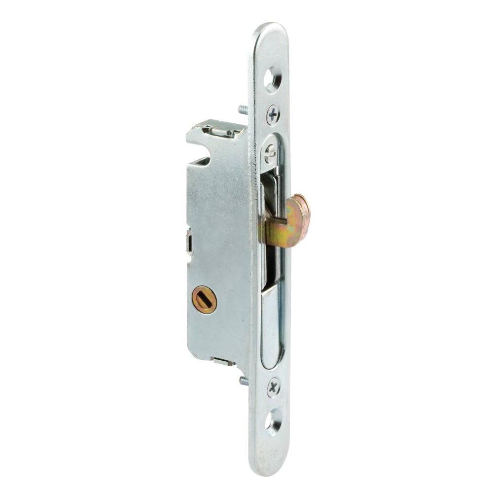 Mortise Lock, 45/8 in., Steel, 45 Degree Keyway, Round Faceplate