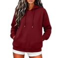 thumbnail image 2 of SYwaren Women's Pullover Hoodie Sweatshirt Casual Long Sleeve Winter Kangaroo Pocket Tops, 2 of 9