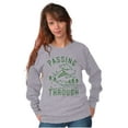 thumbnail image 4 of Alien UFO Passing Through Cute Funny Unisex Plus Fleece Graphic Sweatshirt Brisco Brands 2X, 4 of 5