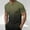 Army Green, variant on YLSDY Men's Button V-Neck Casual T-Shirts Summer Printed Short Sleeve Blouses Shirts Classic Fit Pullover Stylish Shirts Green M