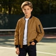 thumbnail image 7 of 8-9 Years Big Boys Bomber Jacket Zip Up Lightweight Flight Coat Casual Outerwear, 7 of 7