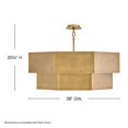 thumbnail image 4 of 46995HB Hinkley Lighting Facet - 60W 12 LED Medium Convertible Chandelier-14.75 Inch Tall and 38 Inch Wide-Heritage Brass Finish, 4 of 10